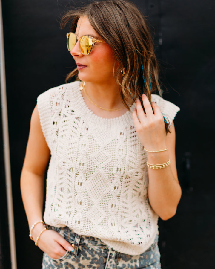 Z Supply: Baroque Sweater Top in Crystal