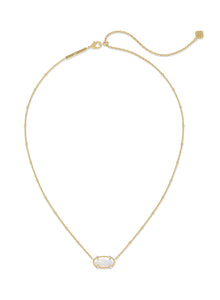 Kendra Scott: Faceted Elisa Necklace in Gold Iridescent Opalite Illusion