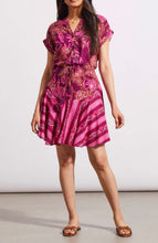 Load image into Gallery viewer, Tribal: Combo Print Dress with Waist Drawcord in Daiquiri 5464O-2274
