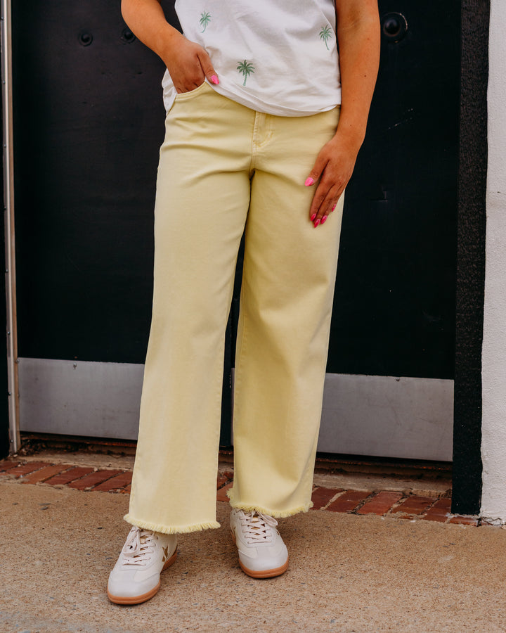 Dear John: Holly Straight Leg Jeans in Wax Yellow - The Vogue Boutique