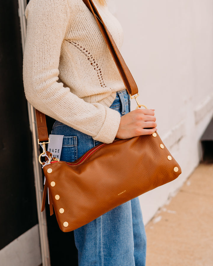 Hammitt: Kyle Handbag in Mahogany Pebble - The Vogue Boutique