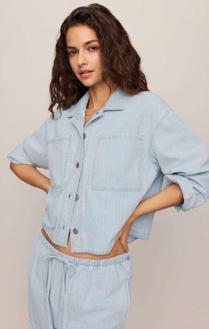 Z Supply: Erin Railroad Jacket in Seaboard Stripe (ZJ263689)