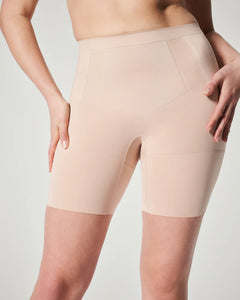 Spanx: Mid Thigh Short in Soft Nude