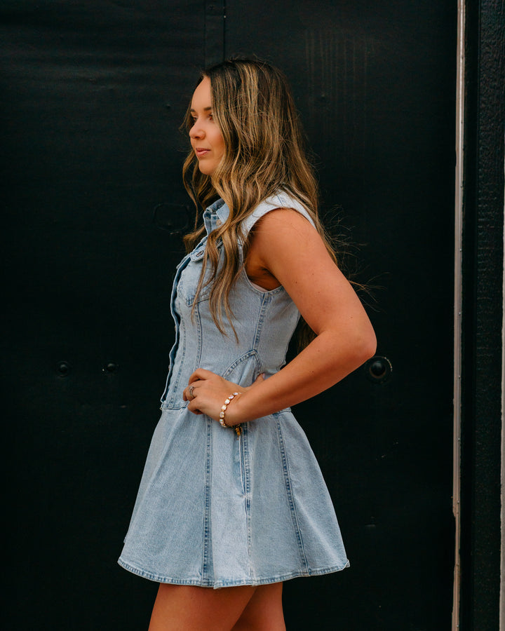 Steve Madden: Liya Dress in Sulphur Spring (SA14374) - The Vogue Boutique