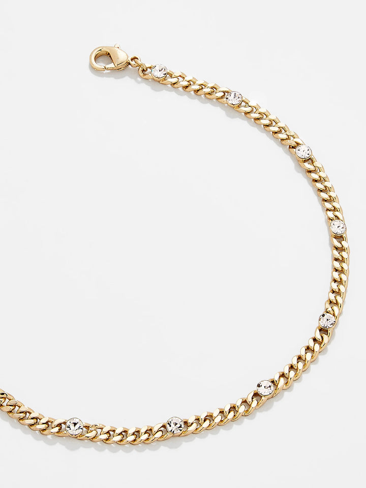 BaubleBar: Cassandra Bracelet Gold Plated Brass in Clear/Gold (82570)