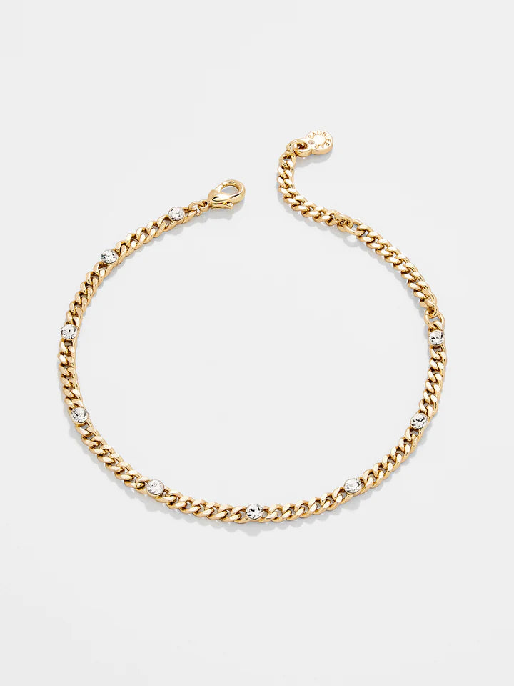 BaubleBar: Cassandra Bracelet Gold Plated Brass in Clear/Gold (82570)