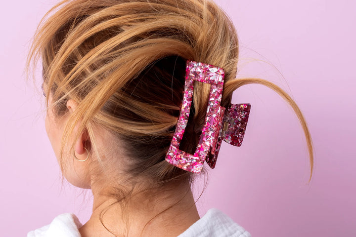 Taylor Elliott Designs: Pink Confetti Claw Clip