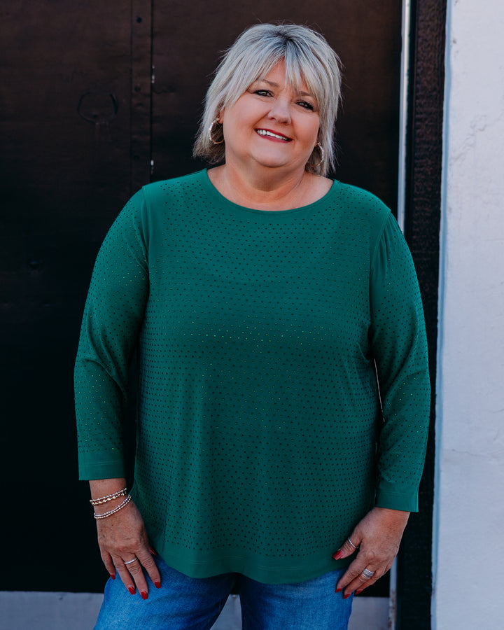 Multiples: (Merry & Bright) Evergreen Heatseal Knit Top M45602TM