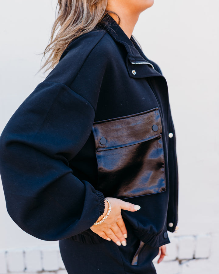 Esqualo: Black Modal Jacket (05501)