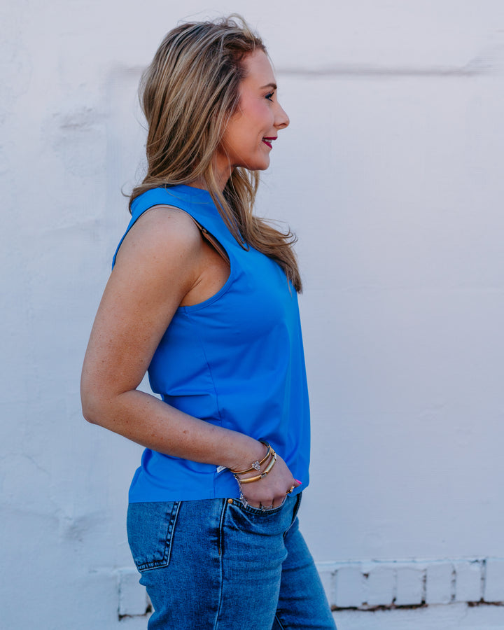 Spanx: Activate High Neck Tank in Aster (51109R) - The Vogue Boutique