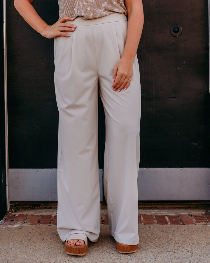 Joseph Ribkoff: Stretch Woven Pull-On Wide Leg Pants (262622) (3854)