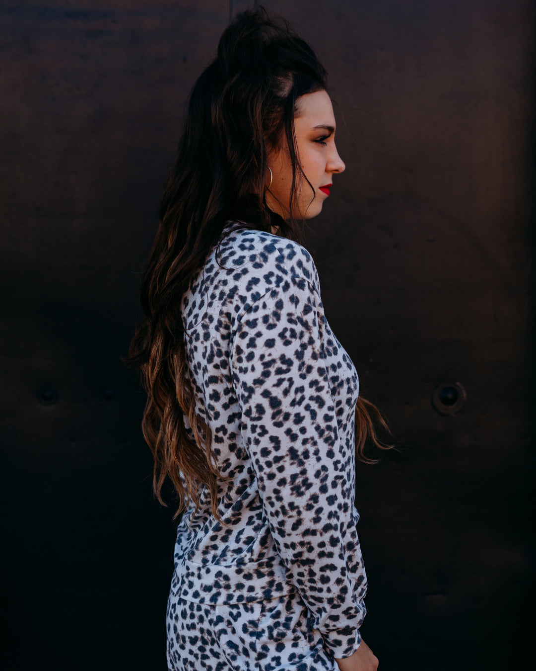 Z Supply: Luxe Leopard Ls Top in Champagne