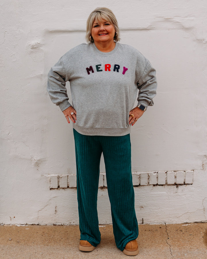 Z Supply: Merry Sunday Sweatshirt in Classic Heather Grey