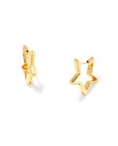 Kendra Scott: Star Huggie Earrings in Gold