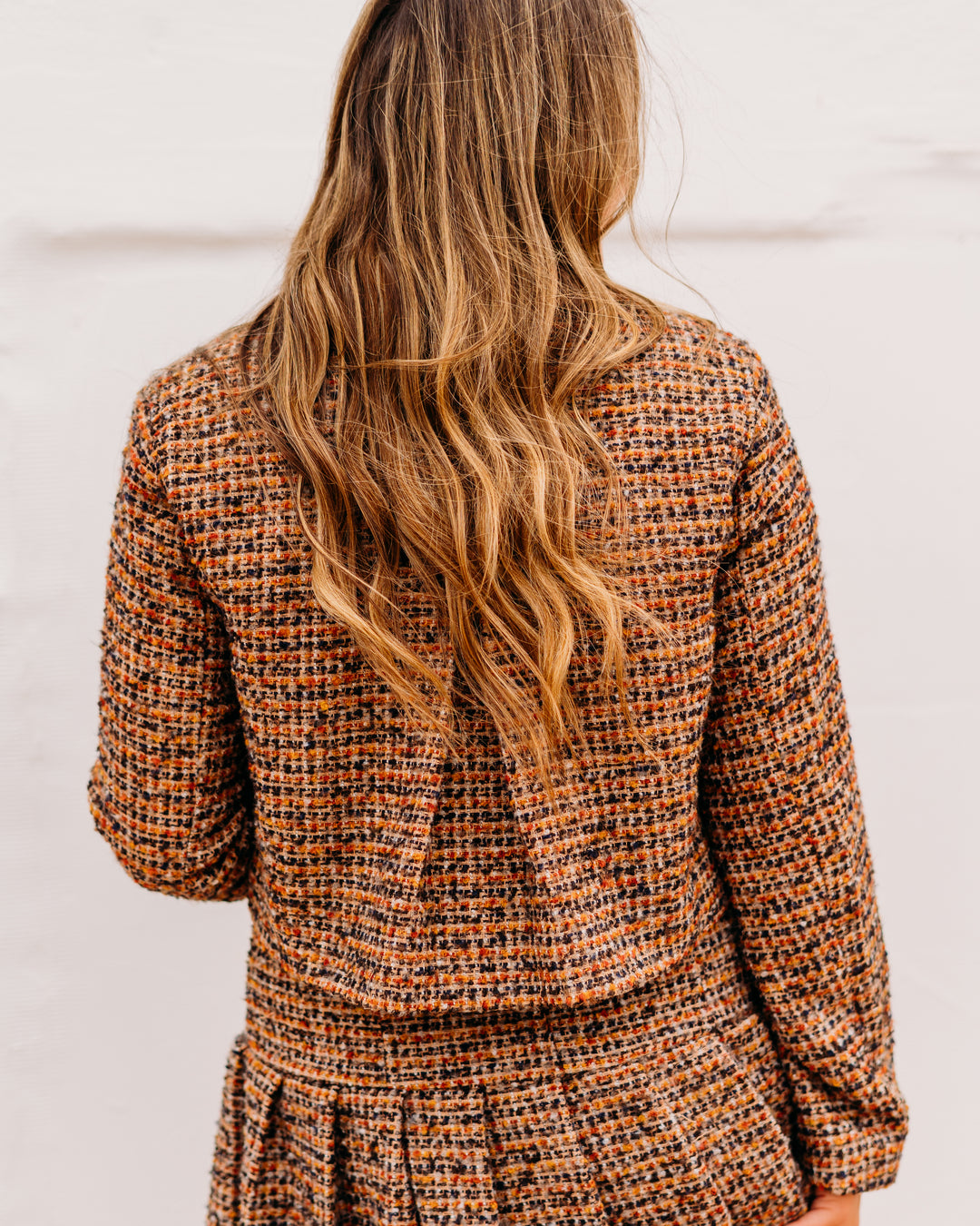 Steve Madden: Avie Jacket in Brown Plaid Mix