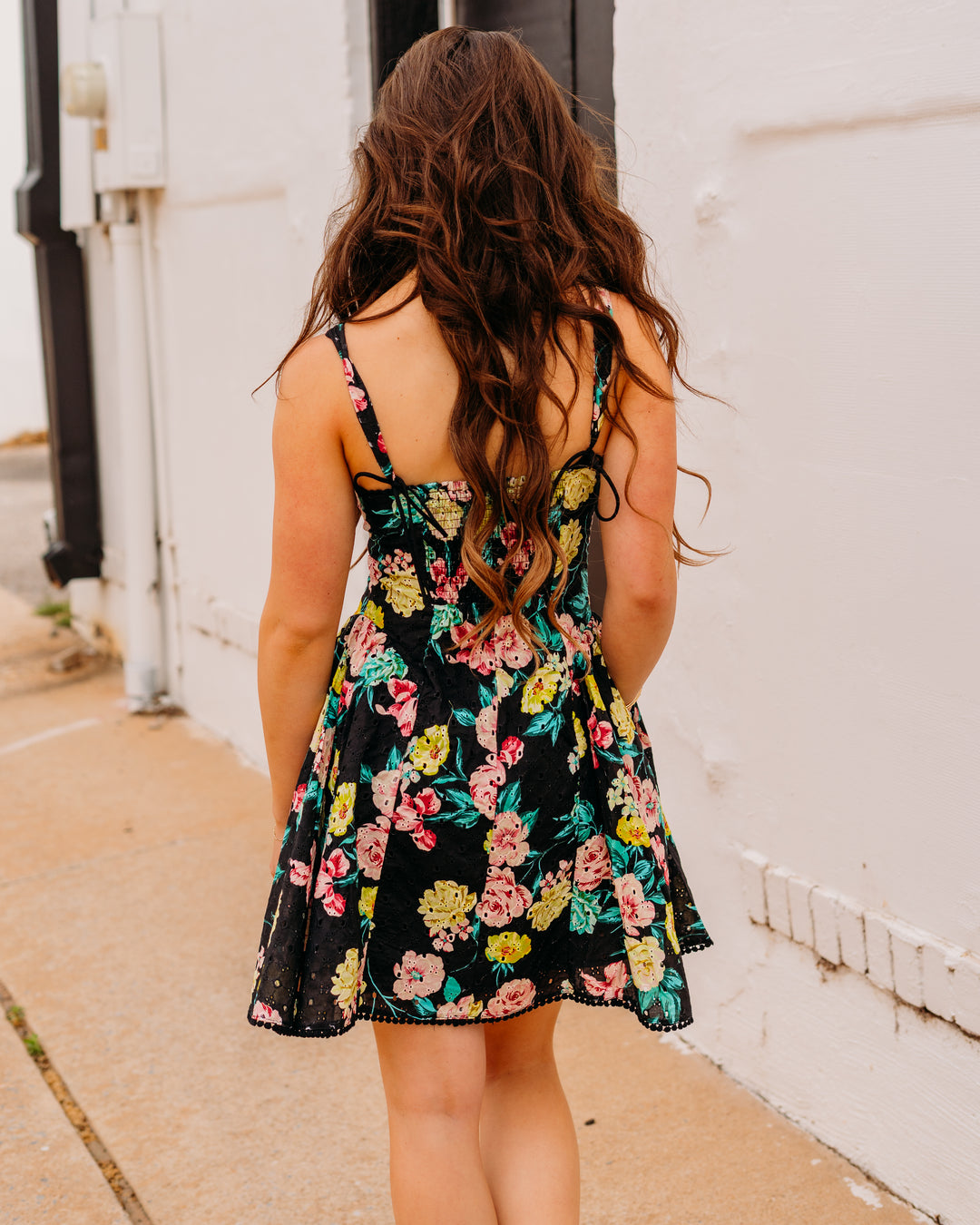 Steve Madden: Olympia Dress in BLK DITSY FLORAL (SB14095) - The Vogue Boutique