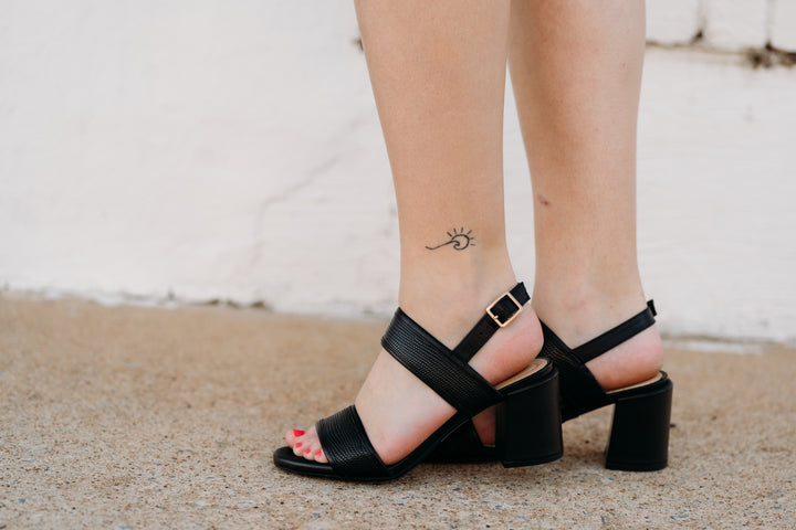 Clarks: Ezoria Sling Black Interest Sandals