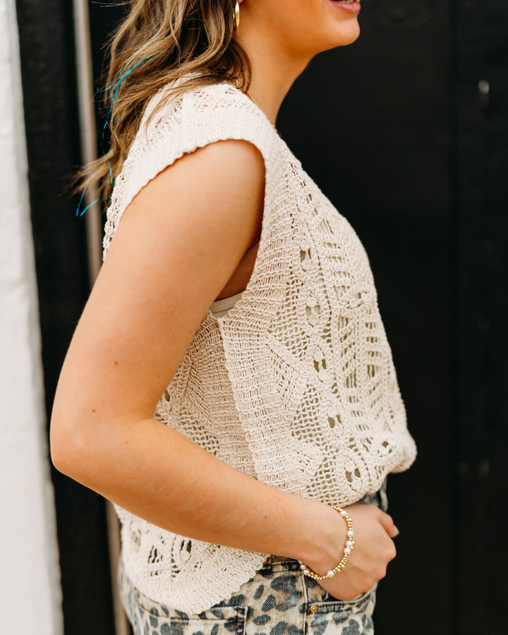 Z Supply: Baroque Sweater Top in Crystal