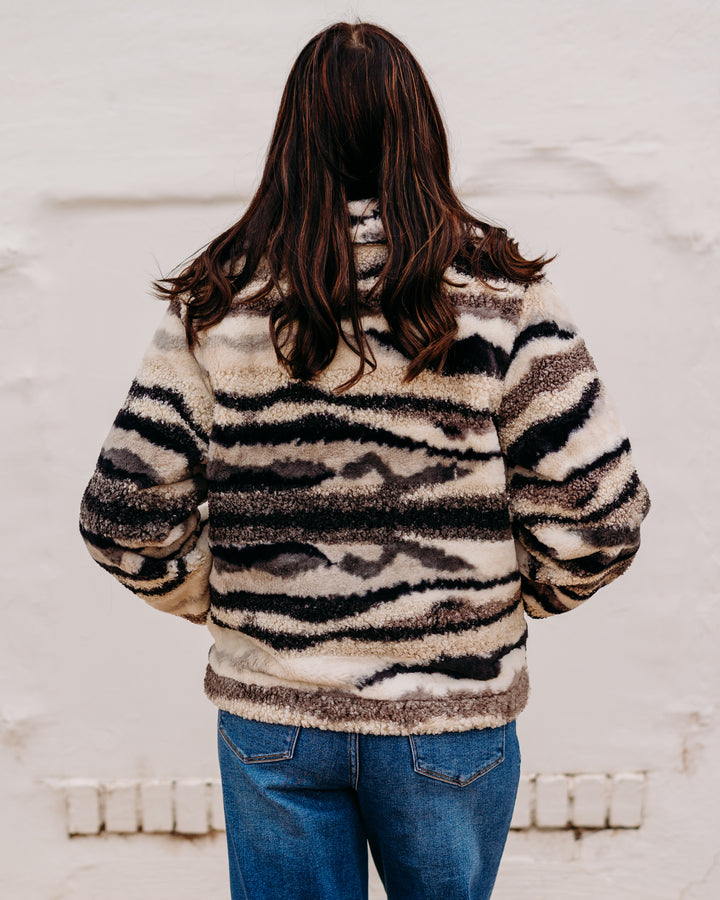 Tribal: Lined Zip Up Jacket in Nordicstone (60440-5143)