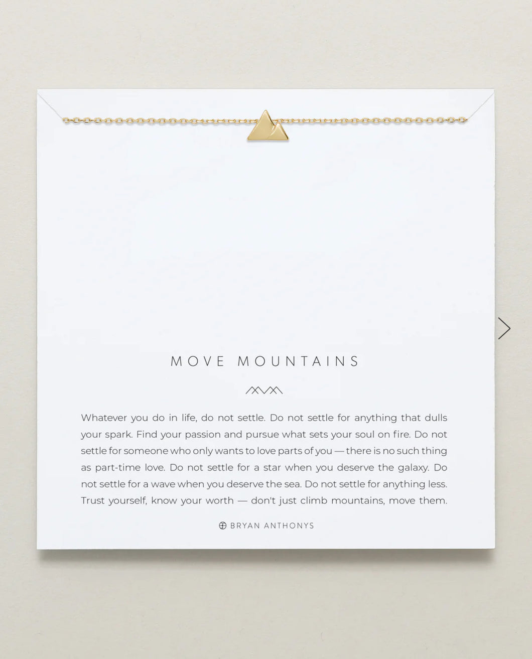Bryan Anthonys: Move Mountains Necklace in Gold