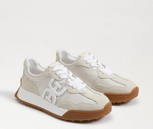 Sam Edelman: Langley Goat Suede Sneakers in Off White