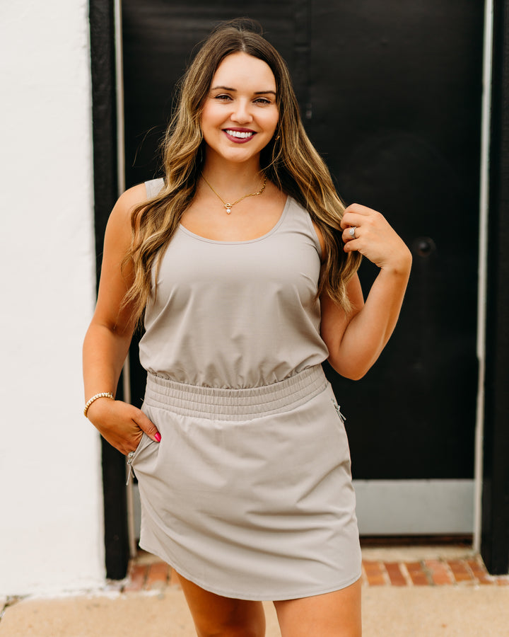 Spanx: On The Move Dress in Stone Grey 51081R