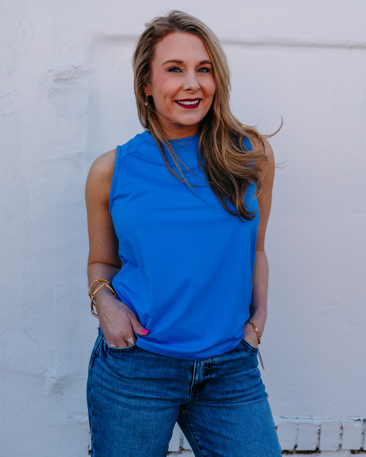 Spanx: Activate High Neck Tank in Aster (51109R) - The Vogue Boutique