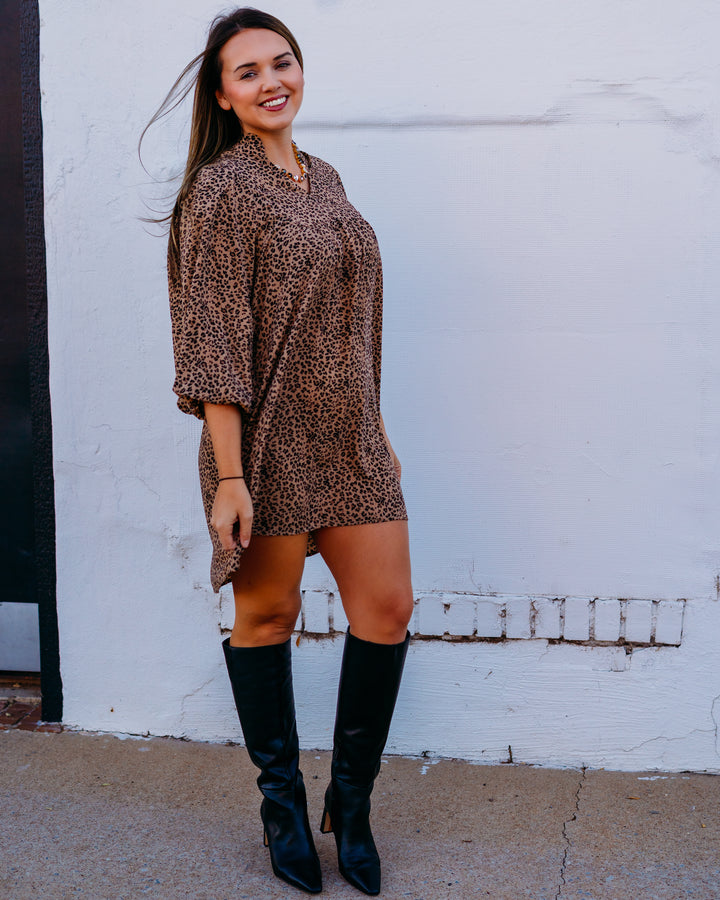 Jodifl: Leopard Dress Taupe G14867