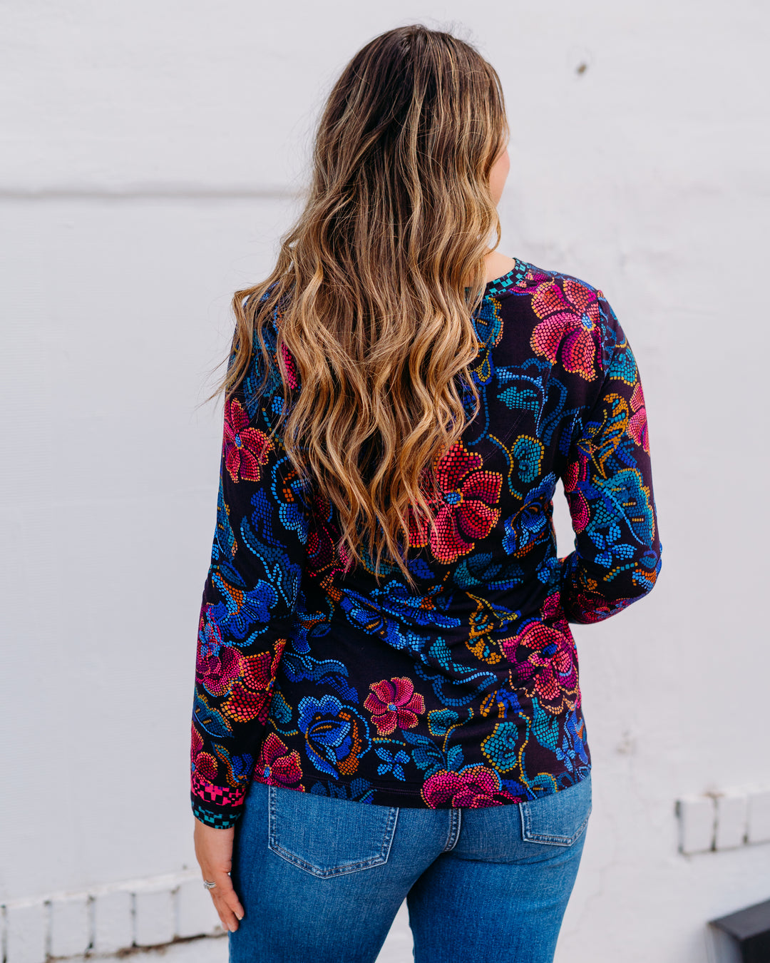 Johnny Was: The Janie Favorite Long Sleeve Swing Tee in Aphaia