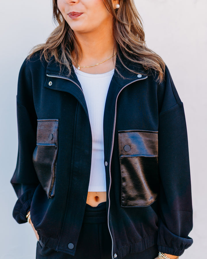 Esqualo: Black Modal Jacket (05501)