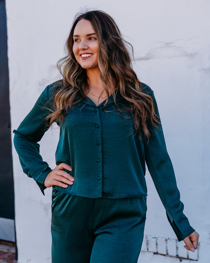 Z Supply: Ana Satin Top in Garland Green