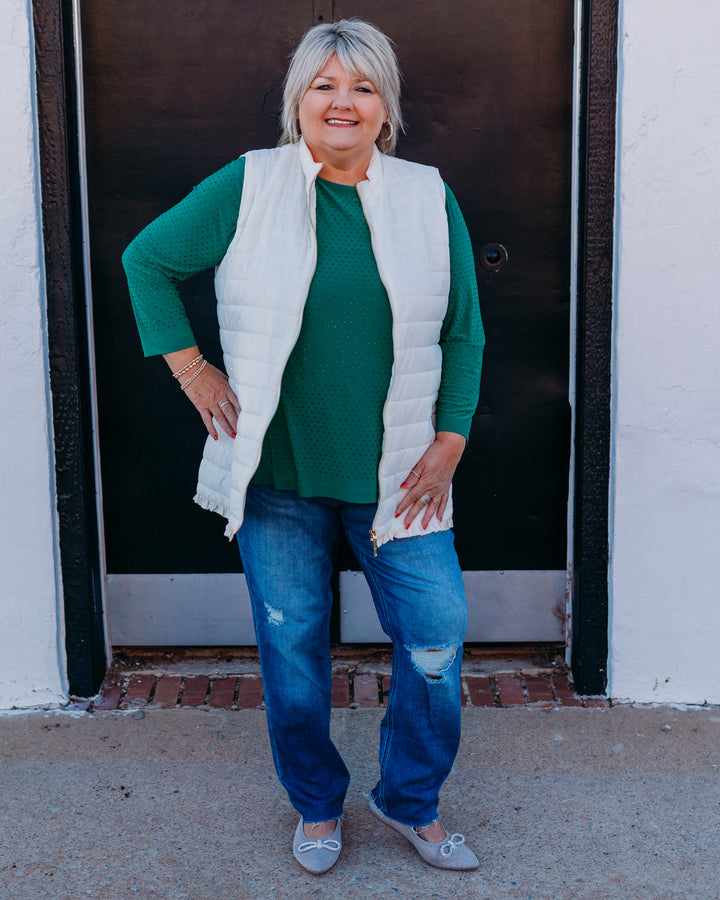 Multiples: (Merry & Bright) Evergreen Heatseal Knit Top M45602TM