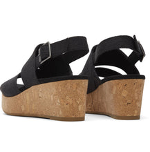 Load image into Gallery viewer, TOMS: Claudine Wedge in Black Melange Woven
