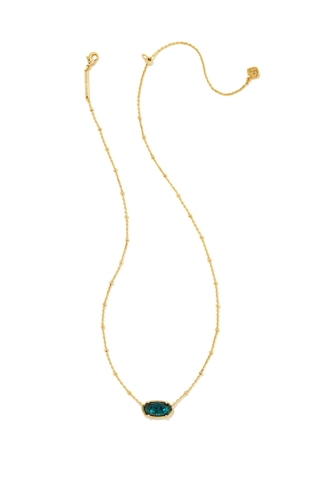 Kendra Scott: Faceted Elisa Necklace Gold Dark Teal Mica