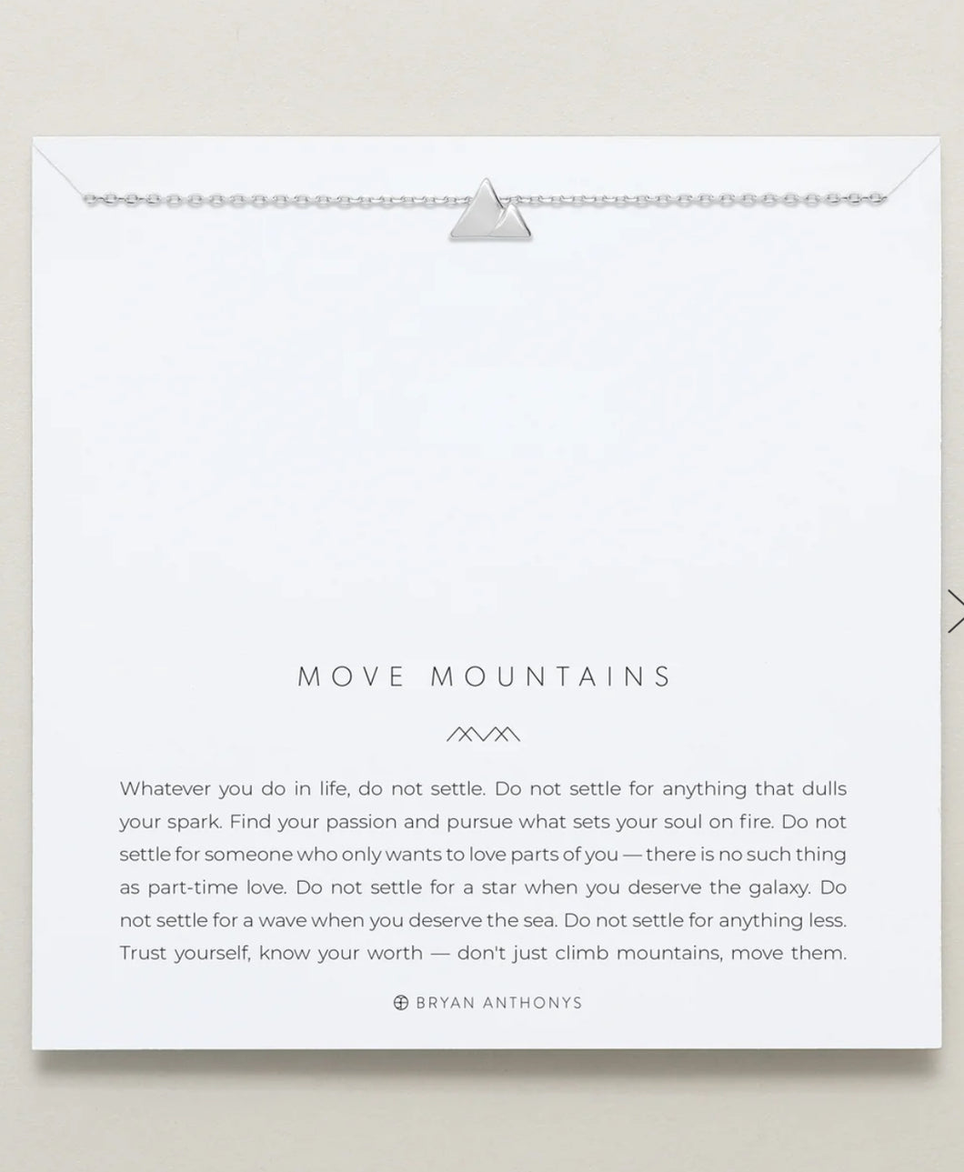 Bryan Anthonys: Move Mountains Necklace in Silver