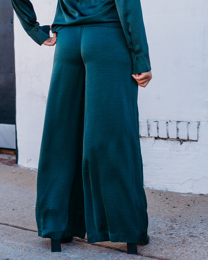 Z Supply: Isolde Satin Pant in Garland Green