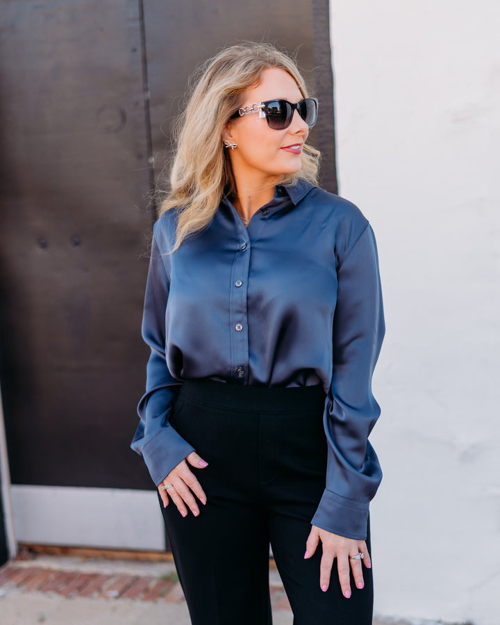 Spanx: Better Than Silk ButtonDown in Earth Stone