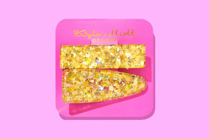 Taylor Elliott Designs: Gold Confetti Hair Clip Set