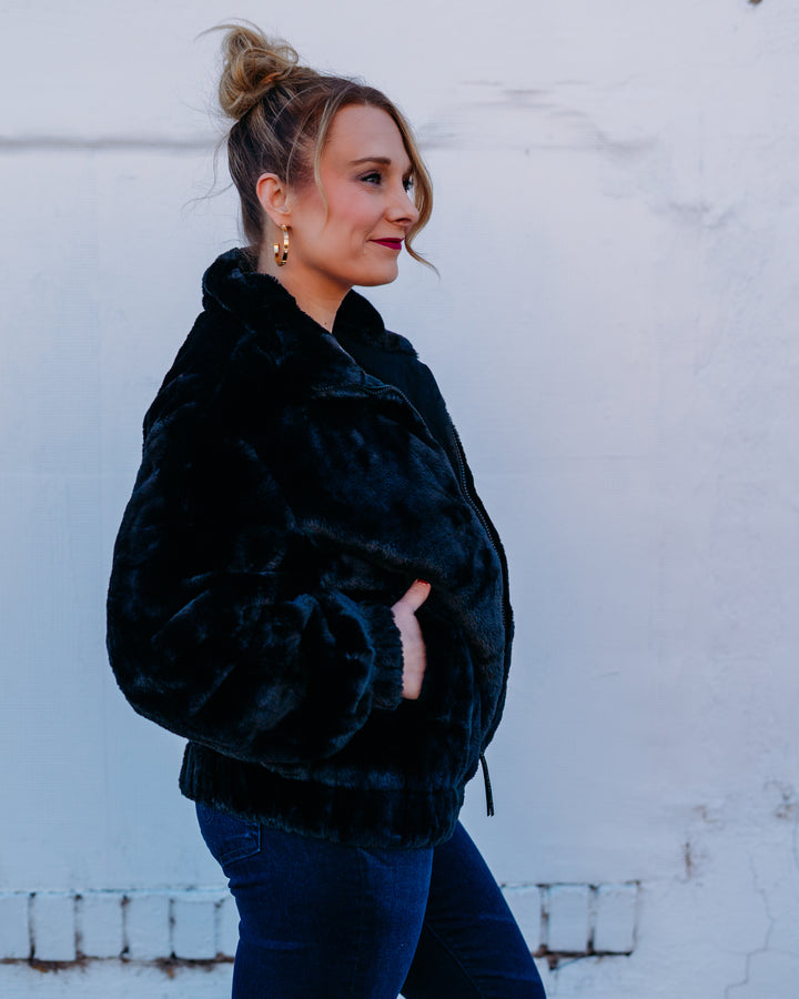 UGG: Tash Faux Fur Jacket in Black (1161090)