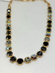 Mariana: Gold Medium Everyday Necklace in "Obsidian Shores"