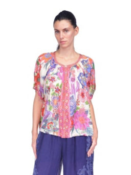 Johnny Was: Avah Button Down Shirt Kallie C15925-4