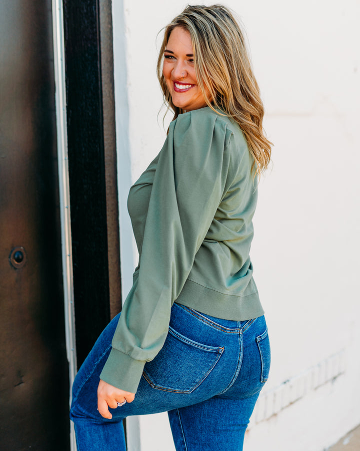 Another Love: Sammi Sweatshirt in Slate Green