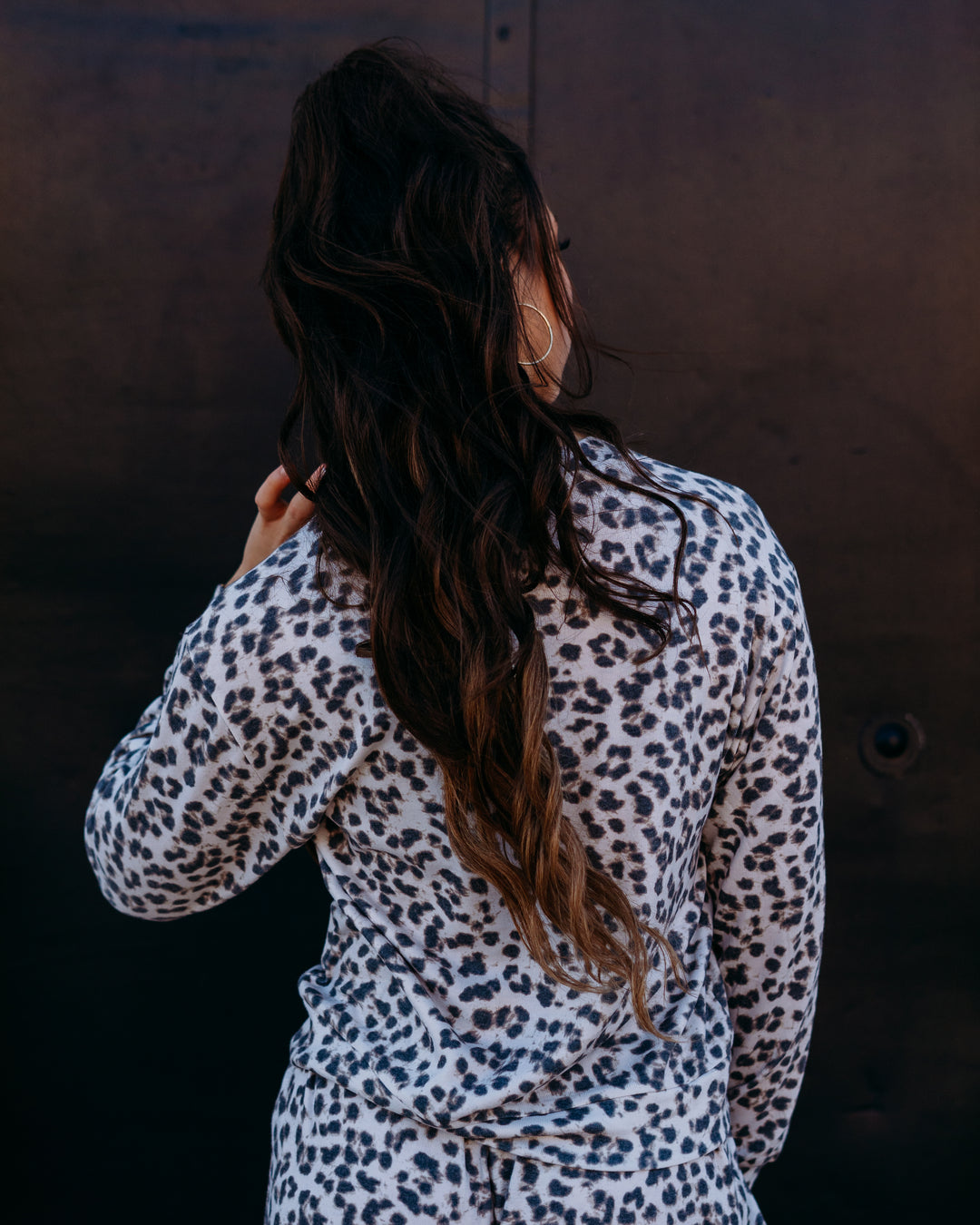 Z Supply: Luxe Leopard Ls Top in Champagne