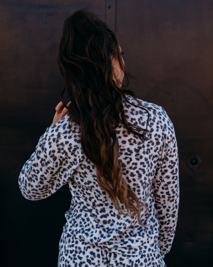 Z Supply: Luxe Leopard Ls Top in Champagne