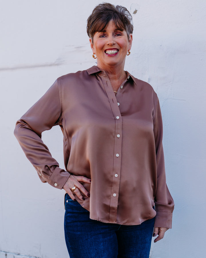 Spanx: Better Than Silk ButtonDown in Cafe Au Lait (21680R)