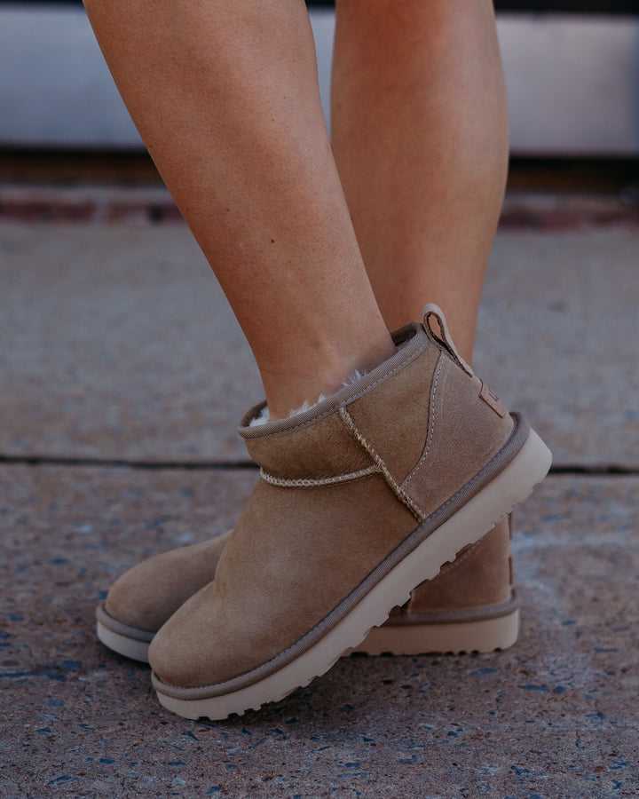 Ugg: (New Style #) Classic Ultra Mini in Sand