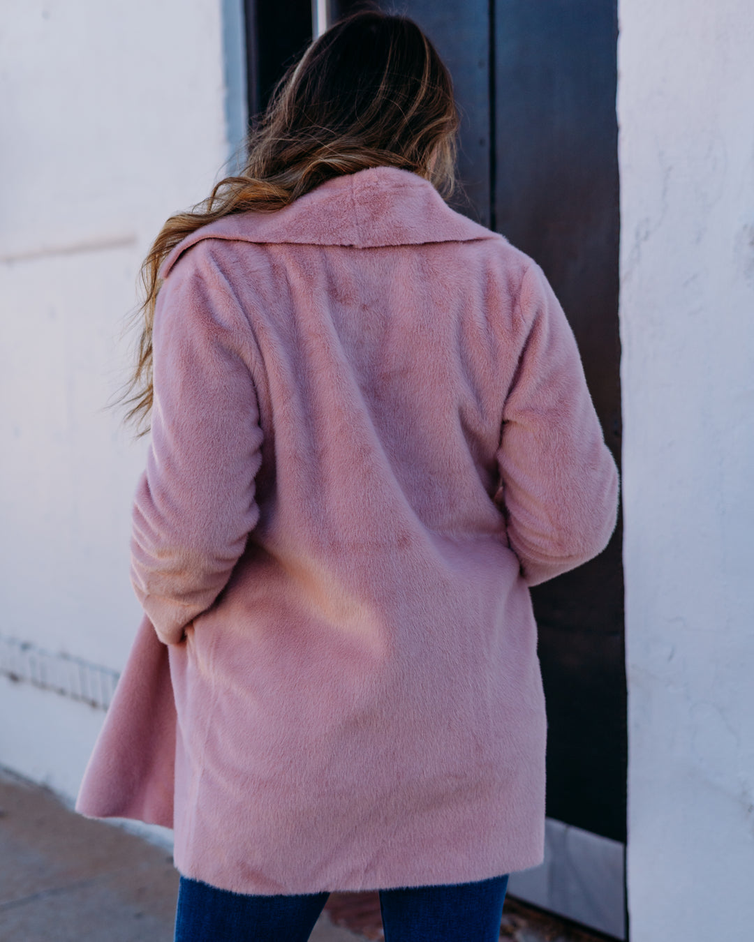 Ivy Jane: Reversible Fur Coat in Pink