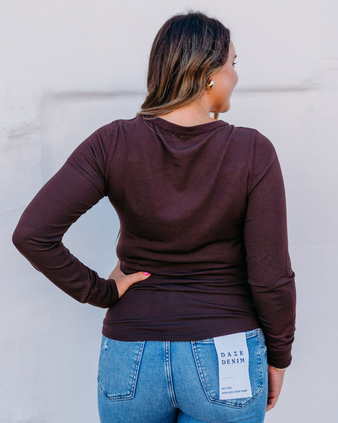 Thread & Supply: Stacy Top in Brown T1390MSTS
