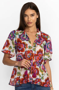 Johnny Was: Calanthe High Low Empire Waste Top