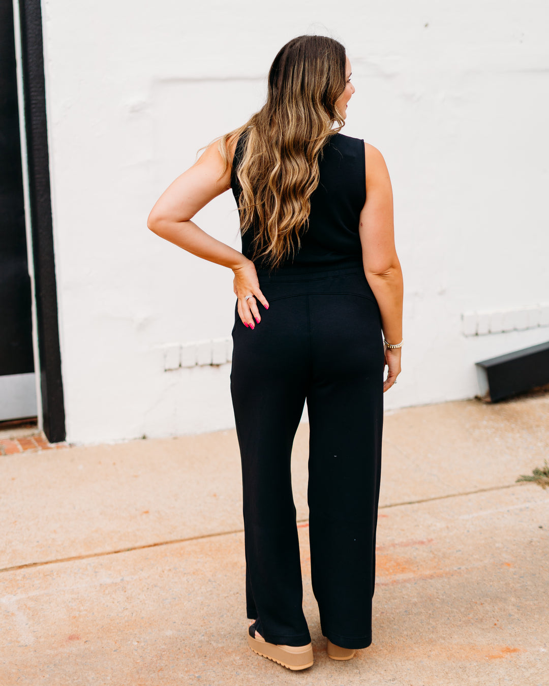 Spanx: Airessentials Sleeveless Jumpsuit in Very Black